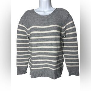 Peregrine 100% New Wool Knit Sweater Striped Made in England Cozy Layer Men Sz M